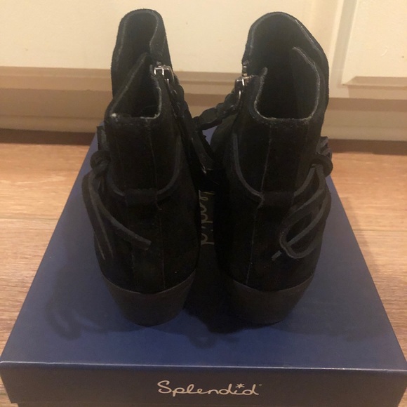 Splendid Holmes Suede Bow Ankle Bootie - Picture 6 of 8